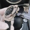 Đồng hồ Hublot Cặp nam nữ 6 kim viền bạc đính đá dây cao su