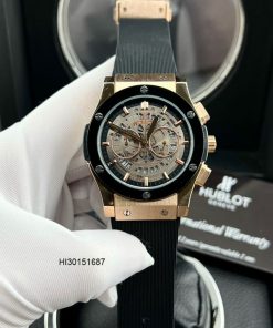 Đồng hồ Hublot Nam máy pin nhật 6kim dây cao su thiên nhiên