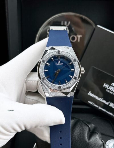 Đồng Hồ Nam Hublot Classic Fusion Orlinski dây cao su xanh