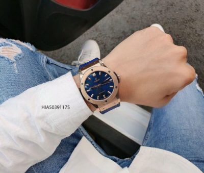 Đồng hồ Hublot classic fusion Nam máy cơ tự động cao cấp dây xanh