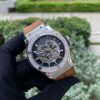 Đồng hồ Hublot nam máy cơ đính đá cao cấp bọc da nâu