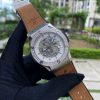 Đồng hồ Hublot nam máy cơ đính đá cao cấp bọc da nâu