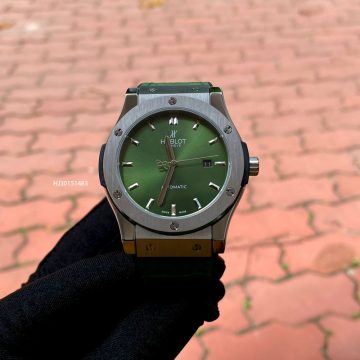 đồng hồ hublot nam classic fusion dây xanh lá cao cấp