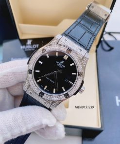 Đồng hồ Hublot Classic Fusion Automatic nam dây cao su bọc da đen