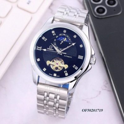 đồng hồ omega nam cơ dây thép không gỉ cao cấp