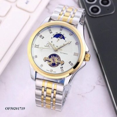 đồng hồ omega nam cơ dây thép không gỉ cao cấp