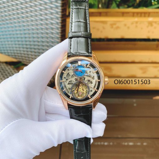 OI600151503-1-Dong-ho-omega-day-da-may-co-nam Đồng hồ nam Omega máy lộ cơ viền vàng dây da cao cấp
