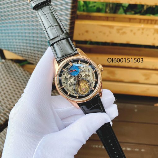 OI600151503-2-Dong-ho-omega-day-da-may-co-nam Đồng hồ nam Omega máy lộ cơ viền vàng dây da cao cấp