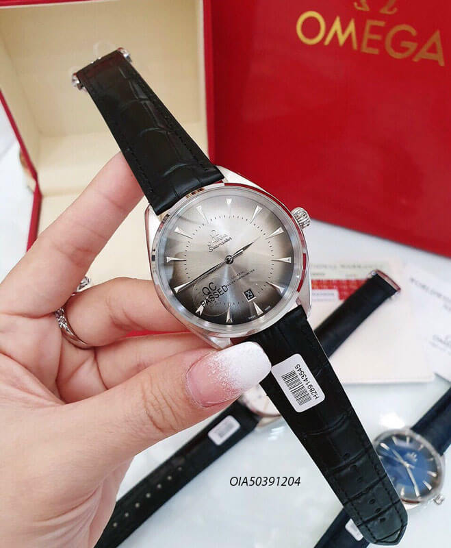 Đồng hồ cơ omega dây da lộ máy nhật cao cấp