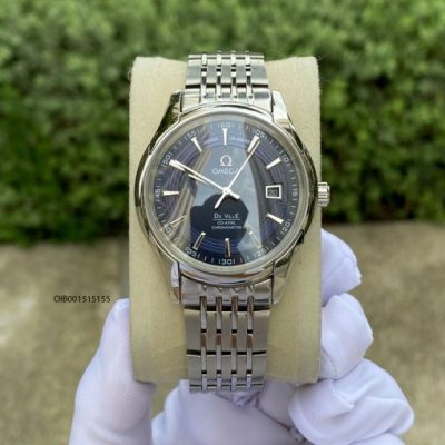 Đồng hồ Omega De Ville cơ lộ máy dây thép không gỉ cao cấp