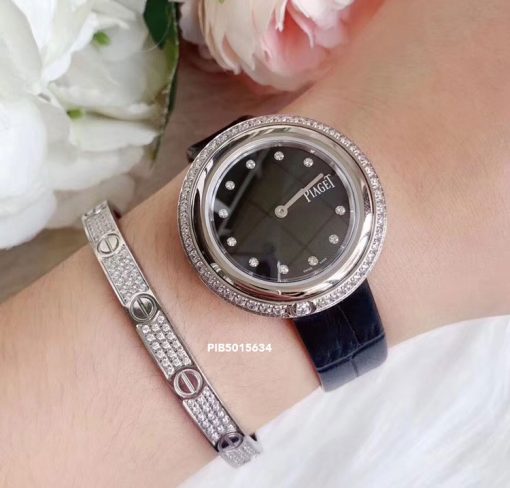 Đồng Hồ nữ Piaget Possession Replica 1:1 dây da đính đá full viền Đồng Hồ nữ Piaget Possession Replica 1:1 dây da đính đá full viền
