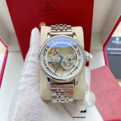 Đồng hồ Patek Philippe máy lộ cơ thụy sĩ dây kim loại cao cấp