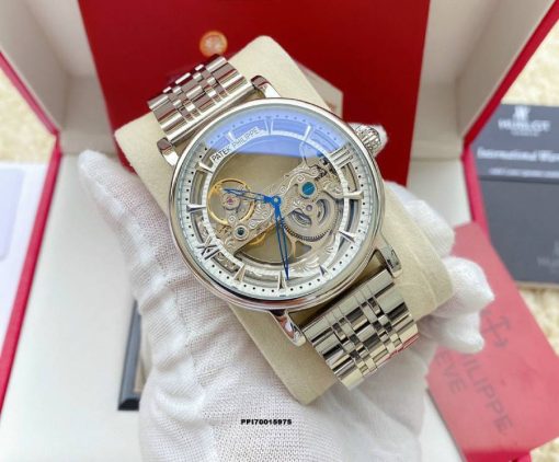 PP_I70015975-bac-trang-1 Đồng hồ Patek Philippe máy lộ cơ thụy sĩ dây kim loại cao cấp