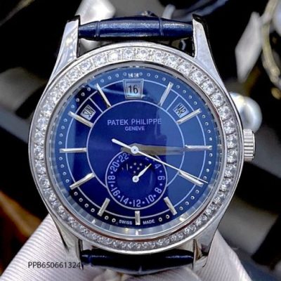 Đồng hồ nam Patek Philippe Complication máy cơ dây da like auth