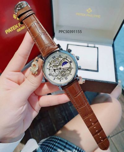 Đồng hồ Patek Phillip nam dây da giả cơ giá rẻ