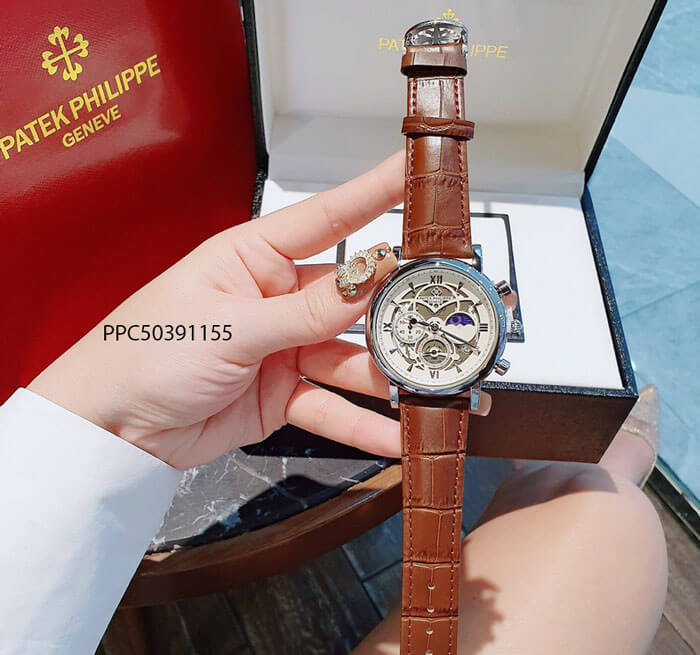 Đồng hồ Patek Phillip nam dây da giả cơ giá rẻ