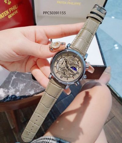 Đồng hồ Patek Phillip nam dây da giả cơ giá rẻ