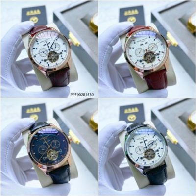 Đồng hồ nam Patek Philippe cơ lộ máy cao cấp dây da