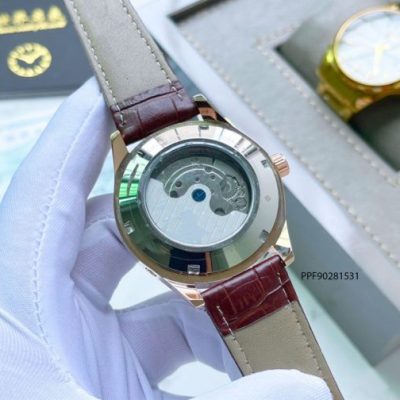 Đồng hồ nam Patek Philippe cơ lộ máy mặt số 4-8 lã mã