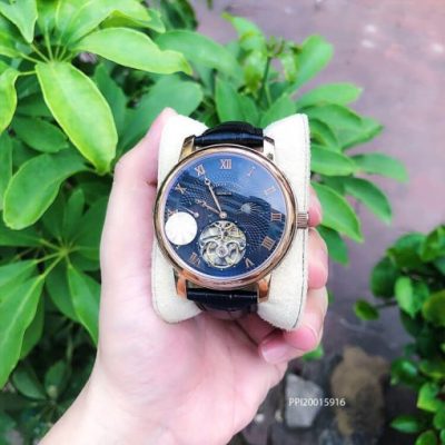 Đồng hồ nam Patek Philippe máy Thụy Sĩ dây da cao cấp