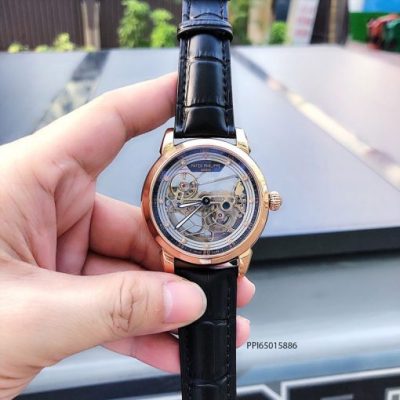 Đồng hồ nam Patek Philippe máy cơ thụy sĩ lộ cơ trong suốt