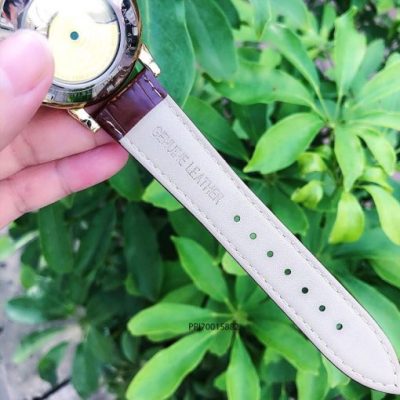 dây đồng hồ nam Patek Philippe máy cơ Thụy Sĩ dây đà điểu màu nâu