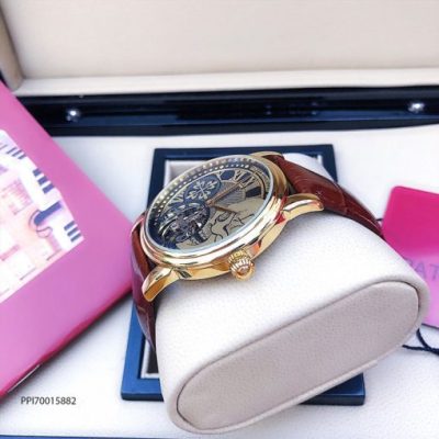 đồng hồ nam Patek Philippe máy cơ Thụy Sĩ dây đà điểu màu nâu giá rẻ fullbox