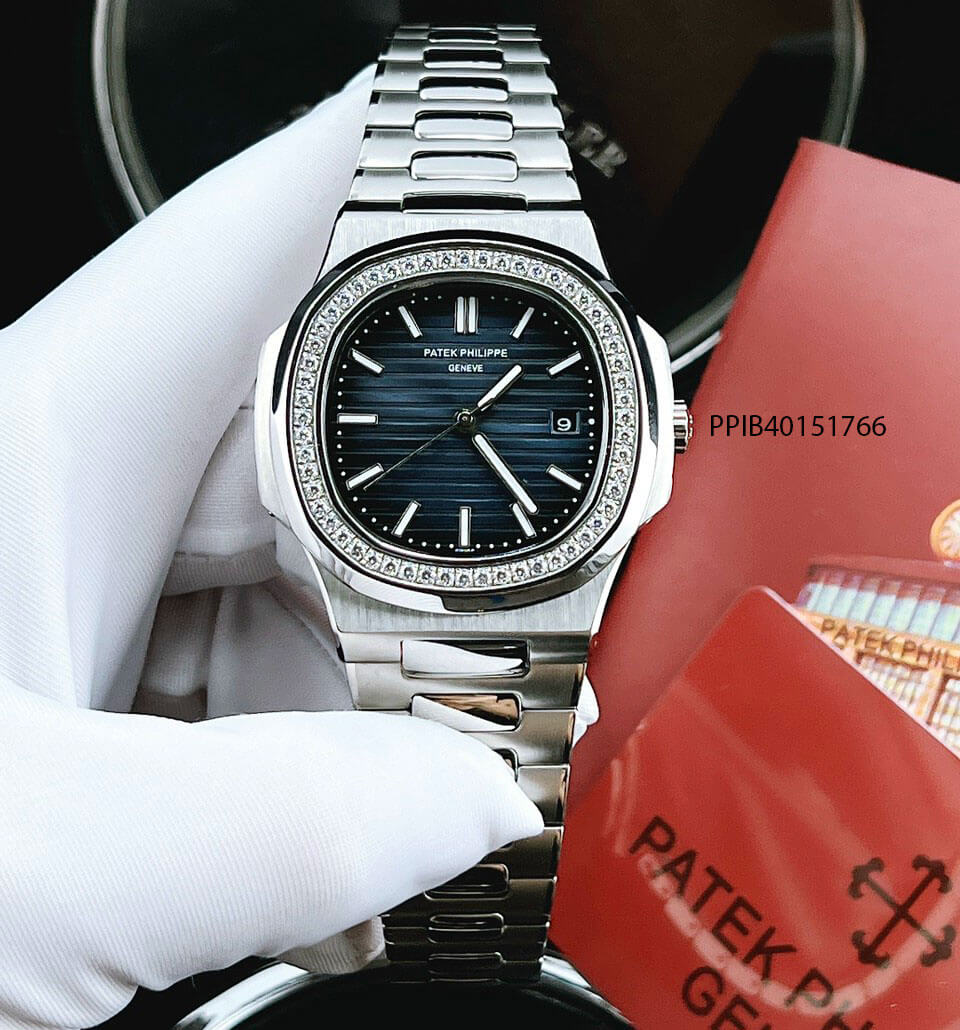 Đồng hồ Nam Patek Philippe máy cơ đính đá dây kim loại cao cấp