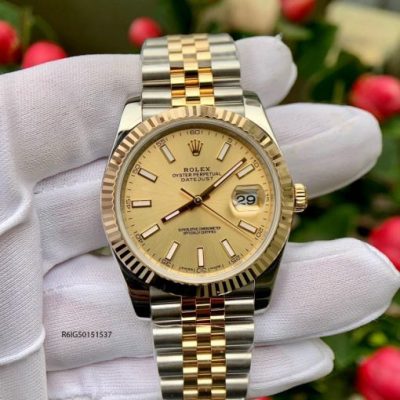 Đồng Rolex DayJust Inter Gold nam dây thép mạ vàng 18k Replica 1:1