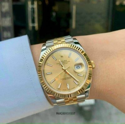 Đồng Rolex DayJust Inter Gold nam dây thép mạ vàng 18k Replica 1:1