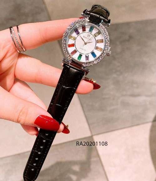 đồng hồ royal crown đính đá dây da giá rẻ