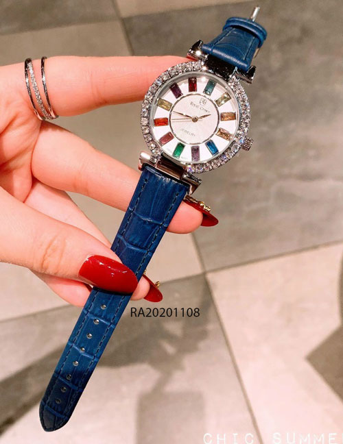 đồng hồ royal crown đính đá dây da giá rẻ