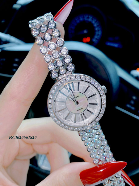 RCI020661820-royal-crown-đá-màu-vàng,-trắng,-hồng-(16) Đồng hồ Royal Crown RC8648 nữ dây màu trắng đính đá xoàn