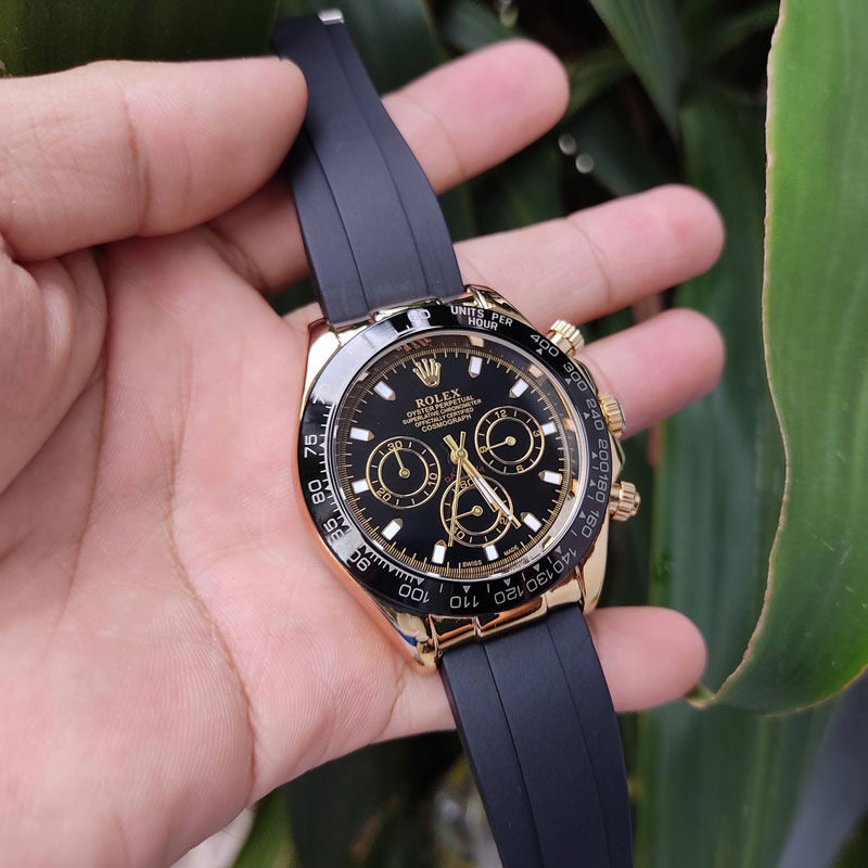 Đồng Hồ Rolex Nam máy pin nhật dây cao su giá rẻ Đồng Hồ Rolex Nam máy pin nhật dây cao su giá rẻ