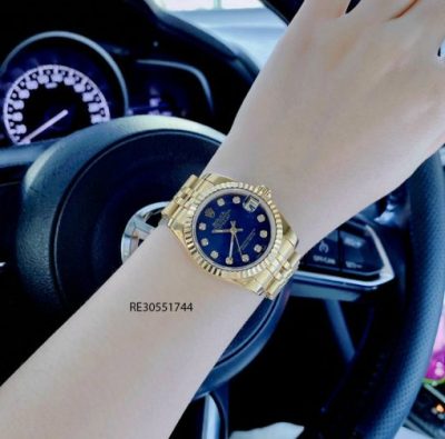 Đồng hồ rolex lady datejust dây vàng mặt xanh cao cấp