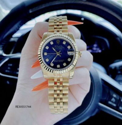 Đồng hồ rolex lady datejust dây vàng mặt xanh cao cấp