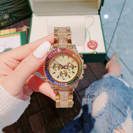 Đồng Hồ Rolex Oyster nam đính full đá cao cấp