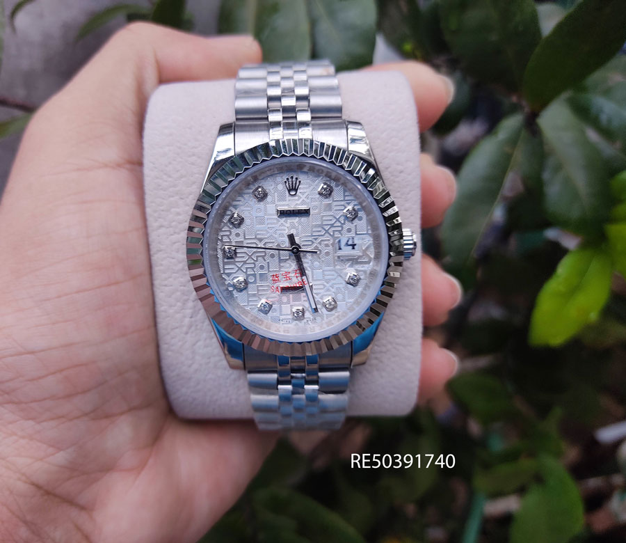 Đồng Hồ Nam Rolex máy nhật mặt 3D dây thép không gỉ cao cấp