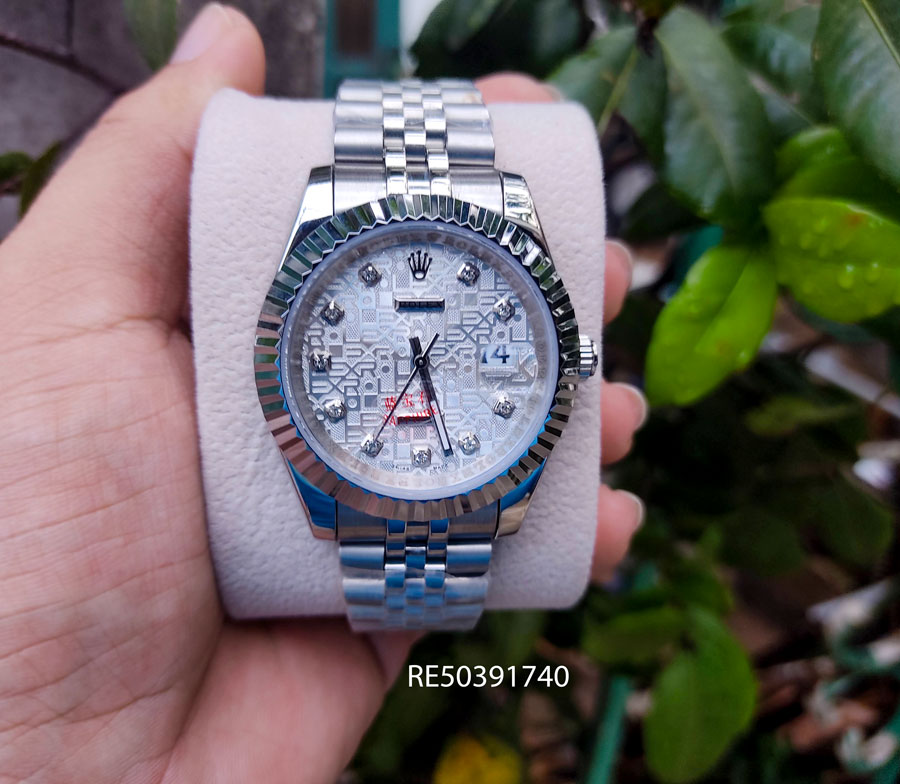 Đồng Hồ Rolex cặp Nam Nữ máy nhật mặt 3D dây thép không gỉ cao cấp