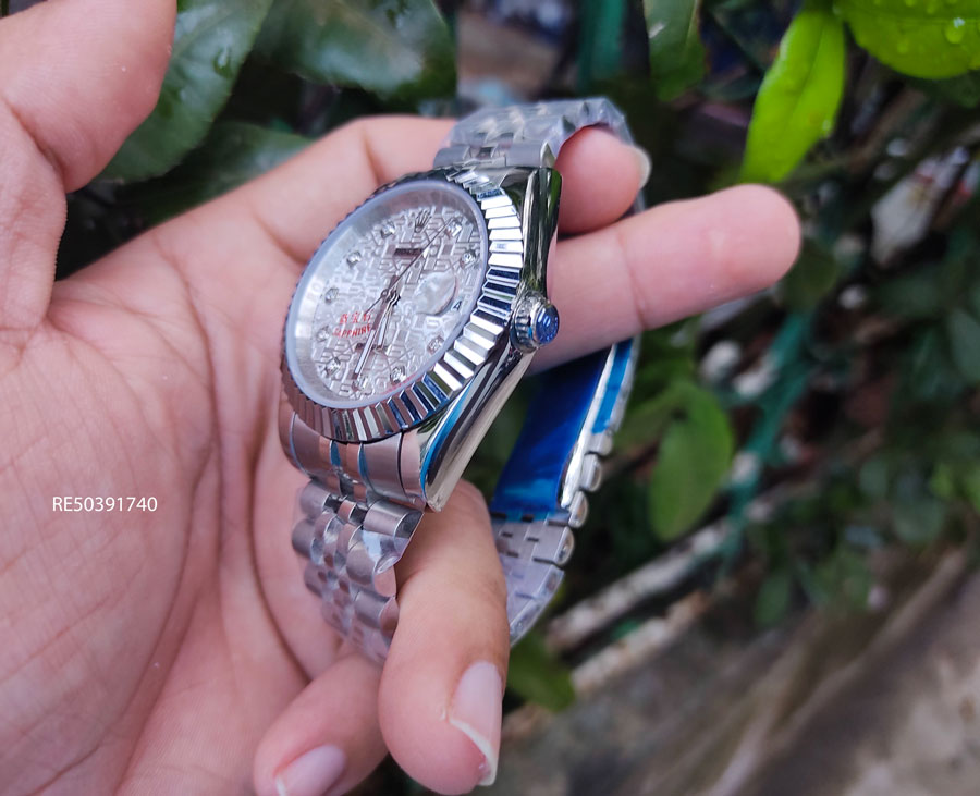 Đồng Hồ Nam Rolex máy nhật mặt 3D dây thép không gỉ cao cấp