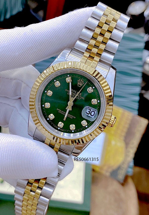 RE50661315-rolex-(5) Đồng Hồ Cặp Rolex DATEJUST dây demi mặt xanh cao cấp gá rẻ
