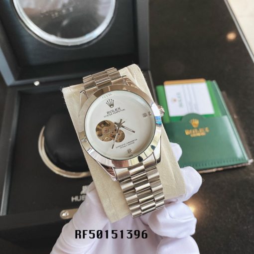 RF50151396-Bac-trang-1-Dong-ho-rolex-co-trung-cap Đồng Hồ nam Rolex oyster chạy cơ tự động trung cấp dây thép không gỉ