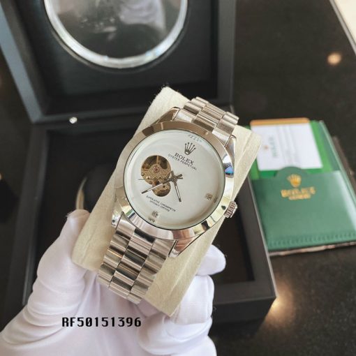 RF50151396-Bac-trang-2-Dong-ho-rolex-co-trung-cap Đồng Hồ nam Rolex oyster chạy cơ tự động trung cấp dây thép không gỉ