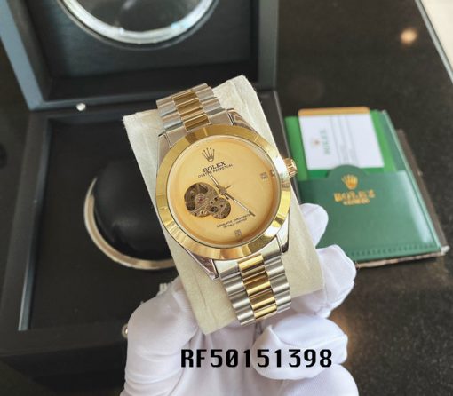 RF50151398-Demi-Vang-1-Dong-ho-rolex-co-trung-cap Đồng Hồ nam Rolex Oyster Perpetual chạy cơ tự động trung cấp dây Demi