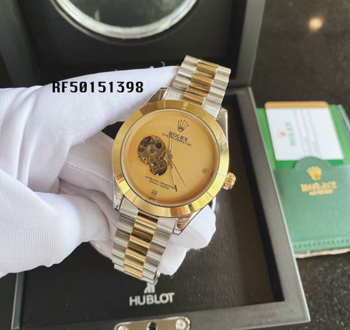 RF50151398-Demi-Vang-2-Dong-ho-rolex-co-trung-cap Đồng Hồ nam Rolex Oyster Perpetual chạy cơ tự động trung cấp dây Demi