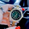 Đồng Hồ Rolex lady Datejust viền đính đá dây demi cao cấp