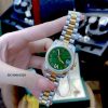 Đồng hồ nữ Rolex Lady Datejust mặt xanh lá số đính đá cao cấp