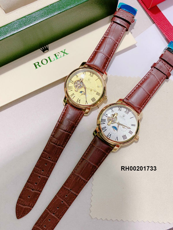 Đồng Hồ Nam Rolex máy cơ tự động dây da giá rẻ