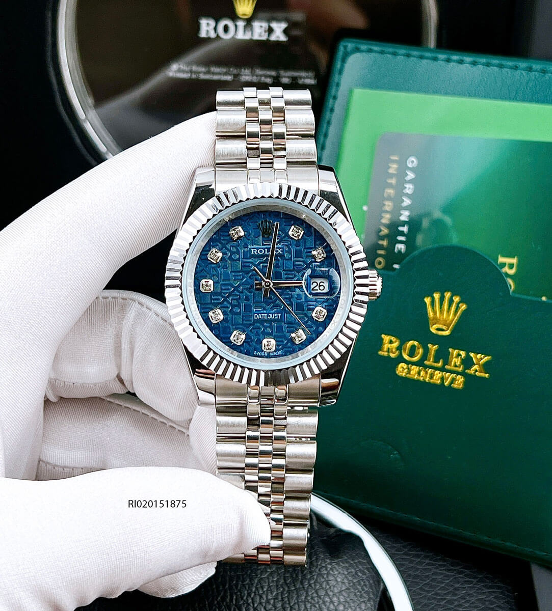 Đồng hồ Rolex Nam máy cơ tự động mặt vi tính dây không gỉ