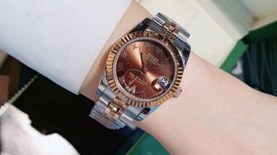 Đồng Hồ Nữ Rolex Oyster Automatic viền trơn cao cấp